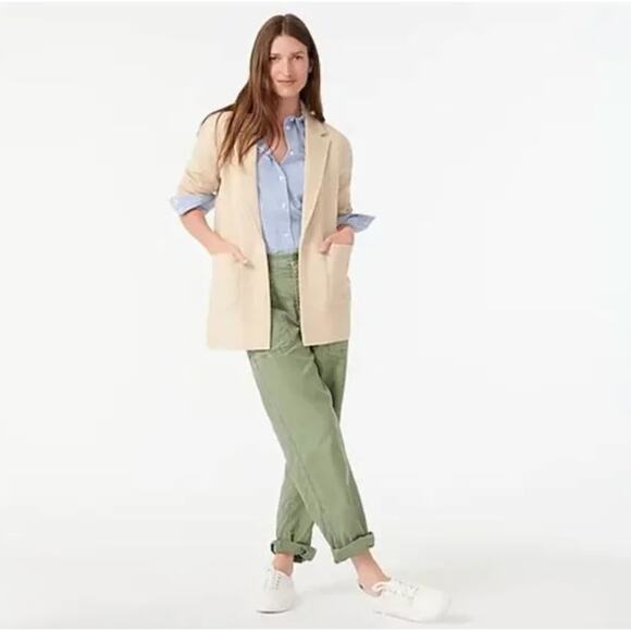 J. CREW Sophie Open Front Sweater-Blazer Heather Natural Cream Tan {X7} - Picture 4 of 5